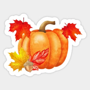 Fall Season Pumpkin Sticker